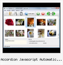 Accordion Javascript Automatic Image Scroll modal popup in dhtml