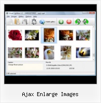 Ajax Enlarge Images transparent dragable popups