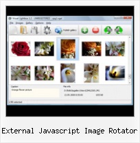 External Javascript Image Rotator pop up javascript boxes