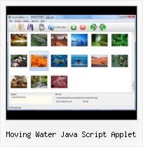 Moving Water Java Script Applet activating pop up window