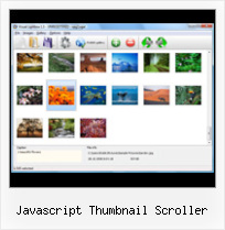 Javascript Thumbnail Scroller popup window left center