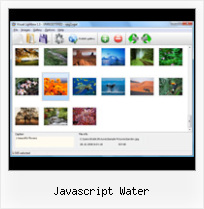 Javascript Water website floating pop up transparent window